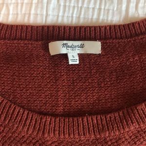 Madewell Sweater - Scoop Neck Hi Low Waffle Knit